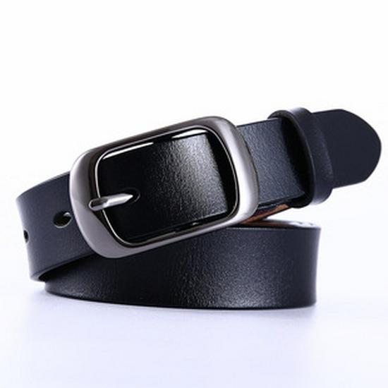 Handmade Woven Leather Belt with Alloy Buckle - Unisex Casual Fashion for Jeans