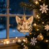 Salvadanaio Decorativo Albero di Natale Portacandele Angelo Ornamento da Appendere, Ciondolo Denaro Acrilico per Decorazione Festiva, Contenitore Ricordo Stagionale Festivo