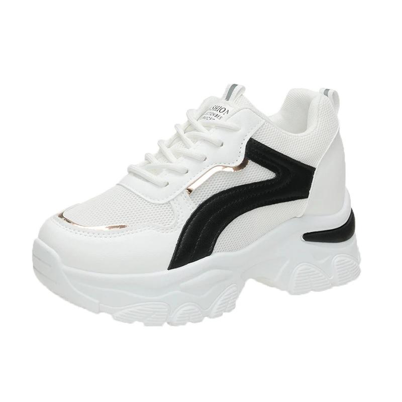 Fashion Shoes Female 2025 New Lace-up Women's Vulcanize Shoes Fashion Mesh Plus Size Outdoor Slip-Resistant Comfortable Casual Shoes