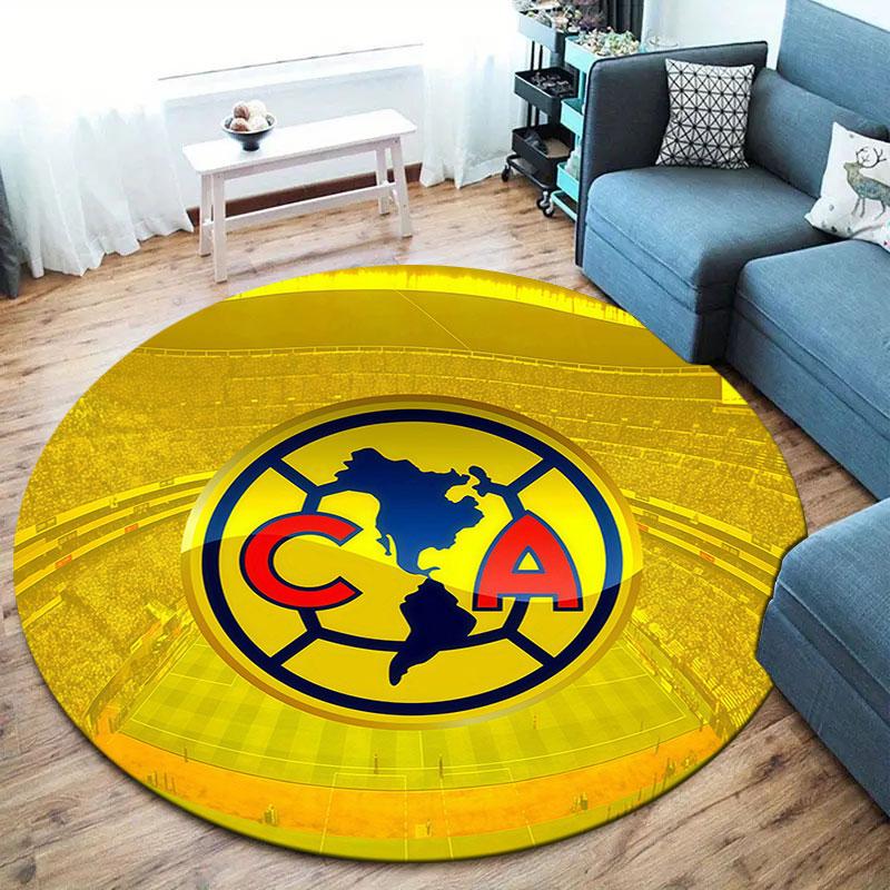 Club America Round Area Rug,Carpet Rug for Living Room Bedroom Sofa Playroom Decor,Non-slip Floor Mat
