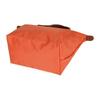 Longchamp Le Pliage Original Minimalist Commuter Logo Embossed Nylon Canvas And Leather Dumpling Tote Bag Small Women Tote Bag Orange 1621089P85