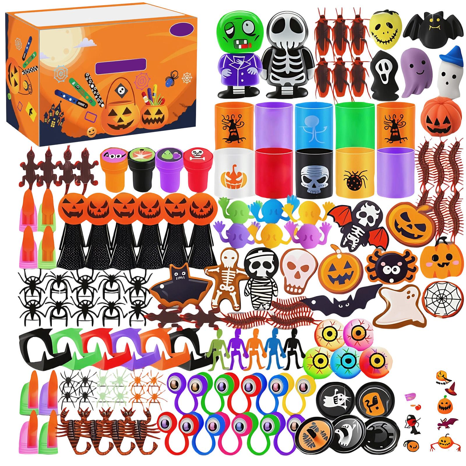 228 Pcs Halloween Party Favors Toy Assortment Set for Kids or Goodie Bag Stuffers One Size