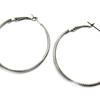 Les Trésors De Lily [L7602] - Gray 'Choreography' Hoop Earrings Ø 40 Mm