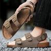 Authentic Leather Shoes Man Slippers Men's Dad Sandals Man Summer 2024 Mens Sandal Low Price Shoe Social Shoe Male Slipers Flat