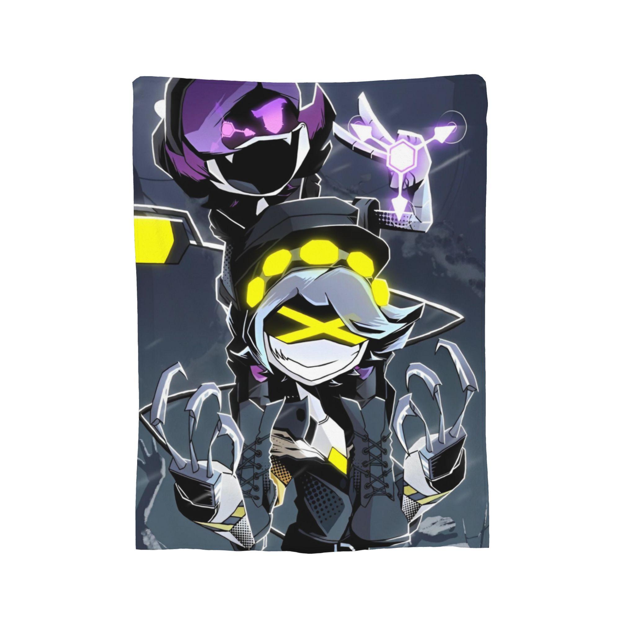 

Murder Drones Fleece Throw Blankets Uzi Doorman Aesthetic Blanket for Bed Bedroom Super Warm Bedroom Quilt, 150x200cm