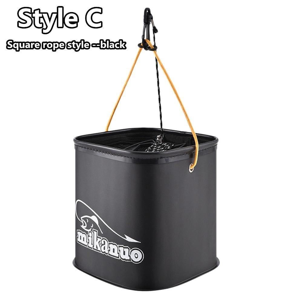 

Ведро для рыбалки на открытом воздухе, толстое ведро для живой рыбы из ЭВА, складное ведро для рыболовной приманки с веревкой/ручкой, рыболовные принадлежности Style C