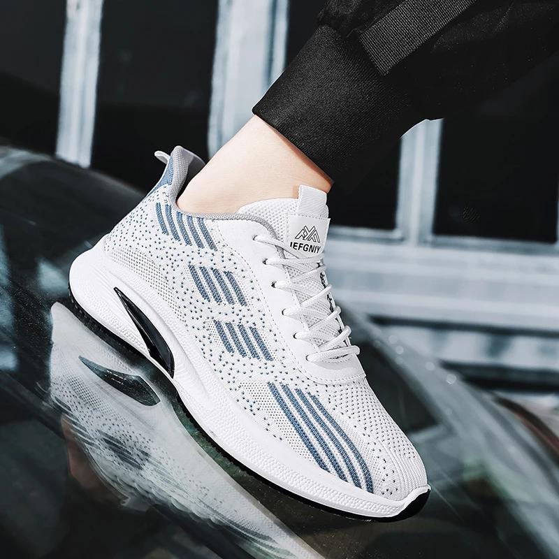 Men's Shoes, European And American Brand Flat Casual Shoes Breathable And Comfortable Mesh 2026 Fashionable Running Sports Shoes