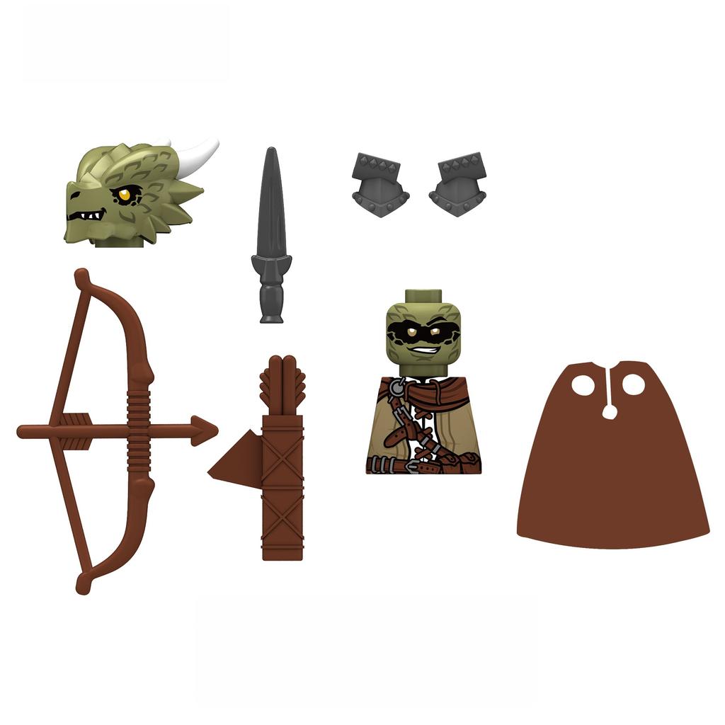 Medieval Dragon Knights Heavy armor Bricks Assemble Action Figures accessories Model