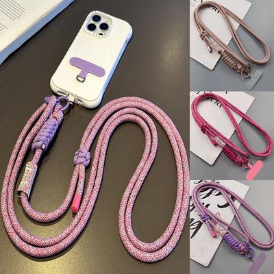 Lanière de téléphone portable style chinois Ins, bandoulière réglable, décoration à suspendre pour téléphone portable pour couple, corde anti-perte pour l'escalade