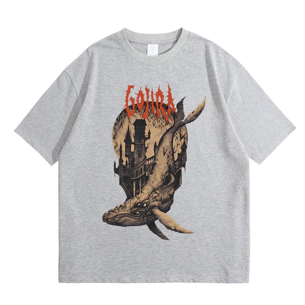 French Metal Band Gojira From Mars To Sirius Flying Whales Vintage Rock Graphic T Shirt Men Women 100% Cotton Oversized T-shirts