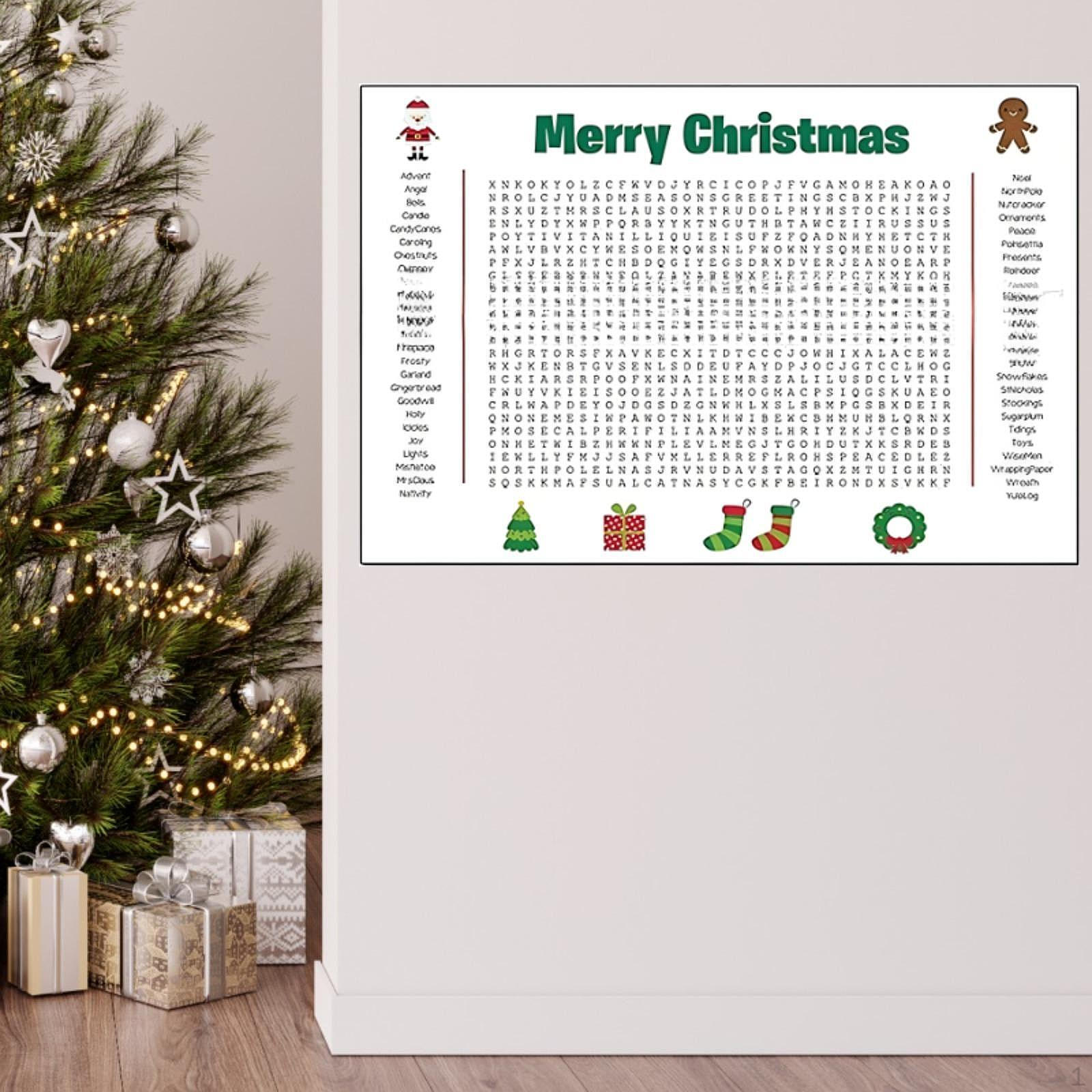 

Jumbo Christmas Word Search Poster Wall Find Game Giant 91.4x60.9cm Activity for