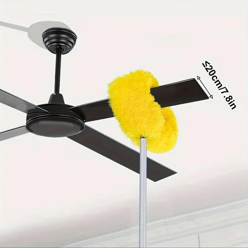 Ceiling Fan Duster Removable Long Duster with Telescoping Extension Pole Multifunctional for Cleaning High Ceiling Fan Furniture