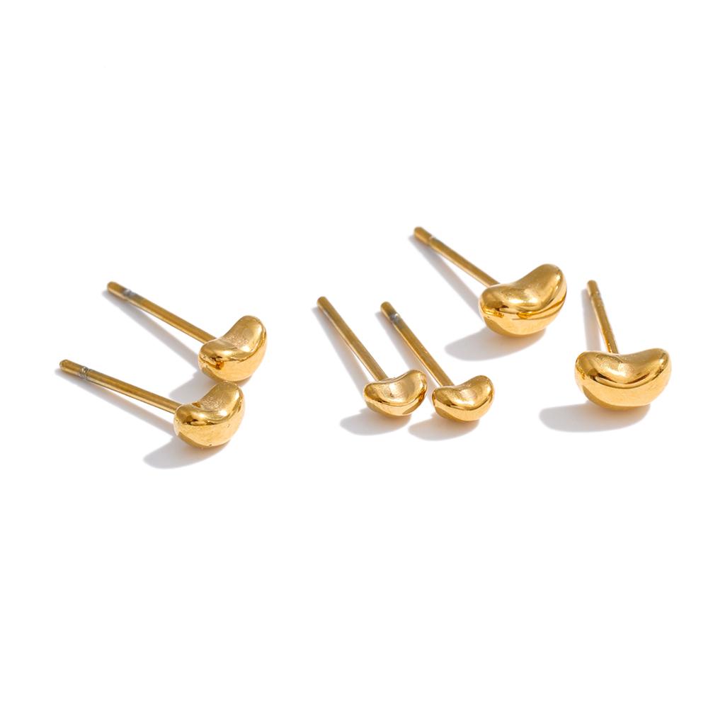 

Yhpup 2026 Stainless Steel Heart Small Stud Earrings Set 16K Platinum PVD Plated Minimalist Charm Fashion Jewelry Waterproof New