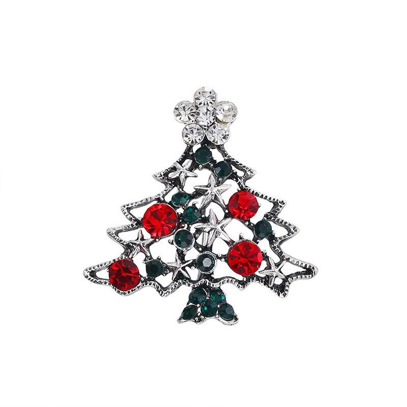 Christmas Tree Brooch - Women's Style - High-end Festive Decoration Alloy Rhinestone Pin