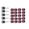 20PCS Sanding Drum 40/80/120/150/240/320Grit Sanding Drum Ring With Rod Abrasive Rotary Grinding Head With Extension Rod