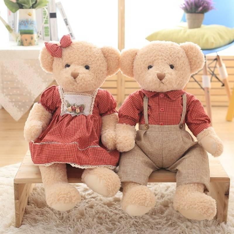 Bear Plush Teddy Toy Rural Couple Bear Wedding Holiday Gift Girlfriends Couple