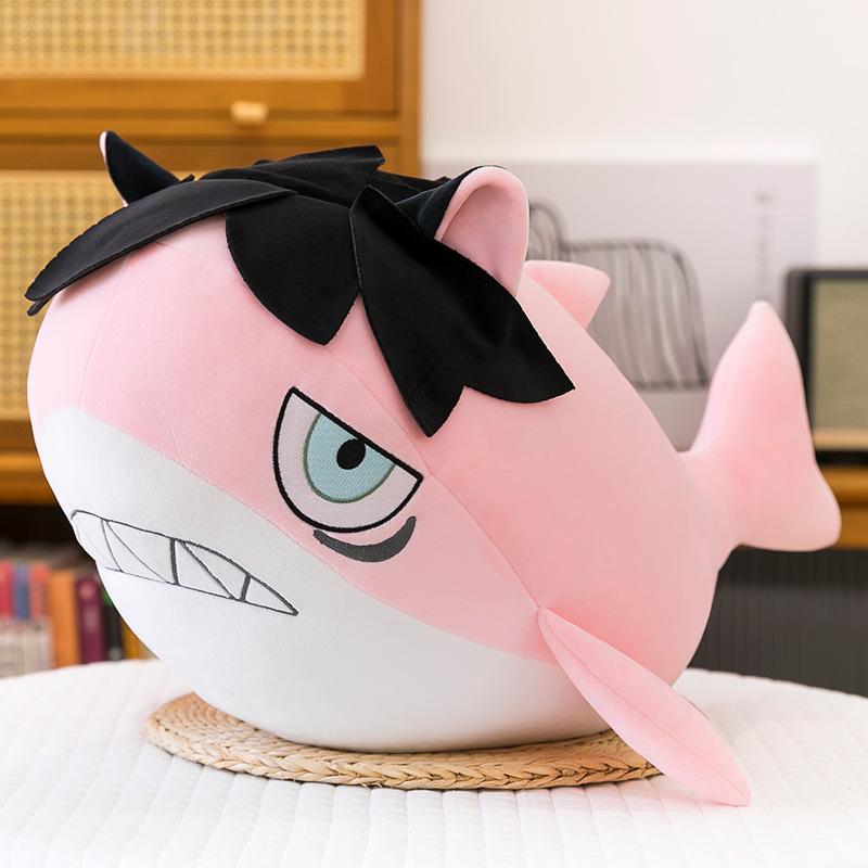 Cute Marine Animals Leo Shark Doll Plush Toy Children's Birthday Gift Fierce Great Shark Doll Throw Pillow