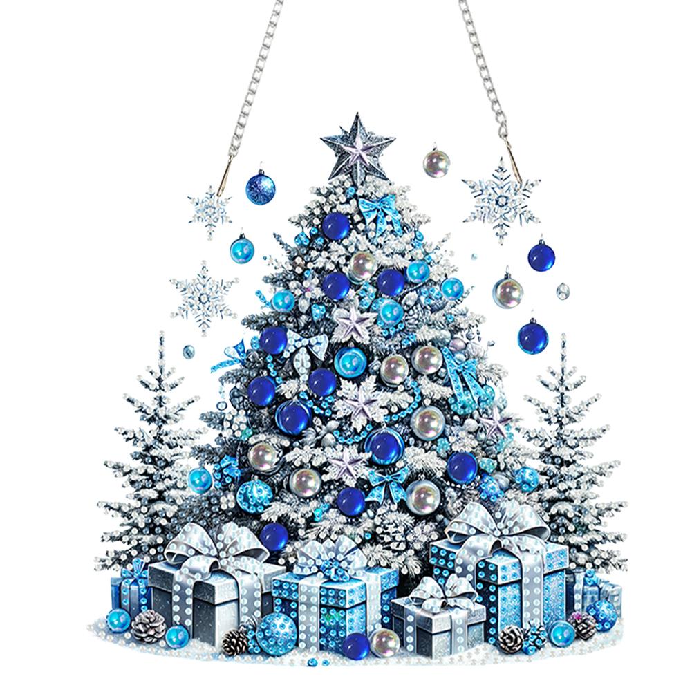 

Christmas Theme 2D Flat DIY Diamond Painting Set Hanging Diamond Art Kits Diamond Art Pendant DIY Home Decor Hanging Charm