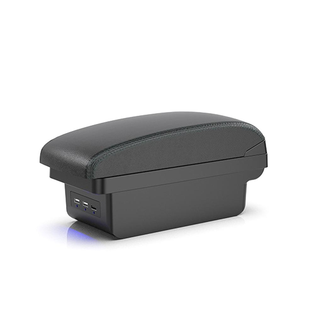 Car Armrest Box Center Console Storage Organizer Box for Peugeot 2008 2019-2025 208 Retrofit Parts with USB Charging Interface