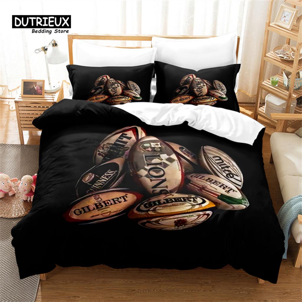 Baseball Bedding Set, 3Pcs Duvet Cover Set, Soft Comfortable Breathable Duvet Cover, For Bedroom Guest Room Decor