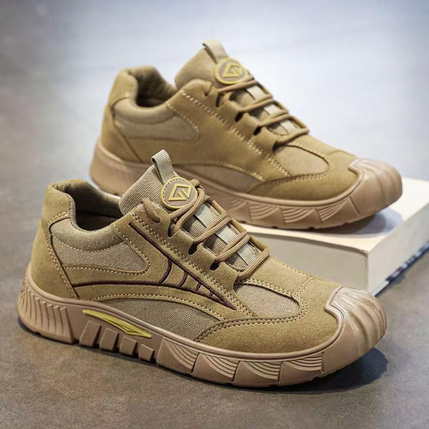 

2025 men s shoes summer new breathable work work anti-slip wear-resistant sneakers work shoes hiking shoes men 44