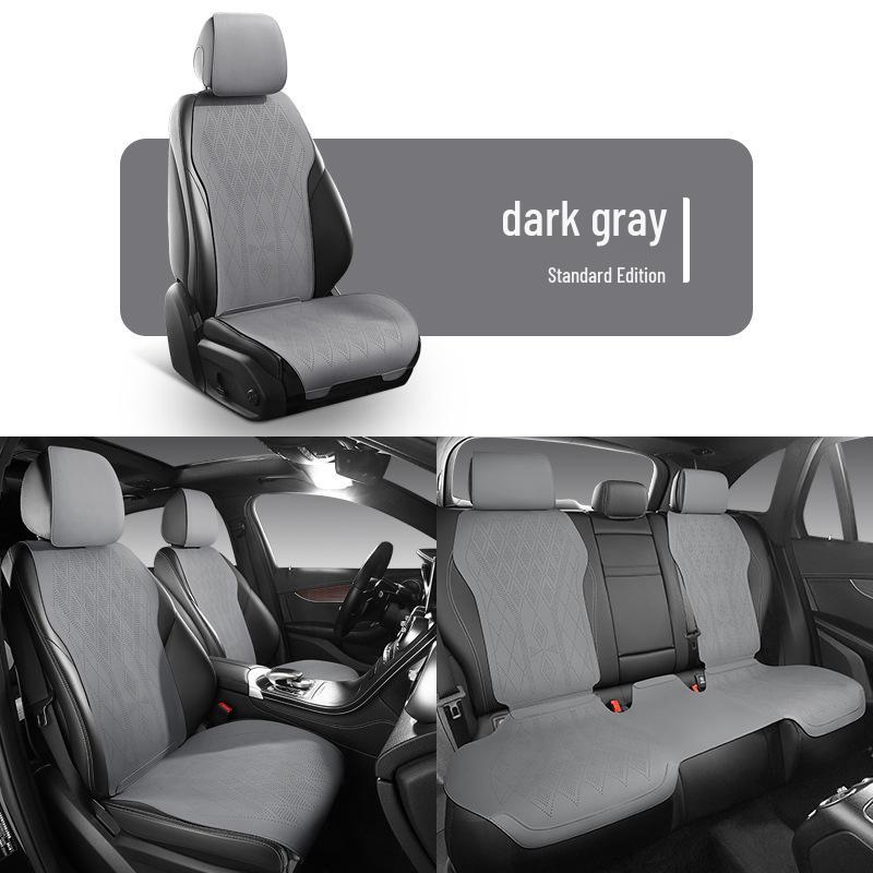 Universal Suede Car Seat Cushion for Four Seasons - Fit for Corolla, Bora, Lavida (Five-Seat, Half-Wrap Style)