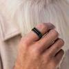 PIG & HEN Signet 7 Rope Ring - Black X Black