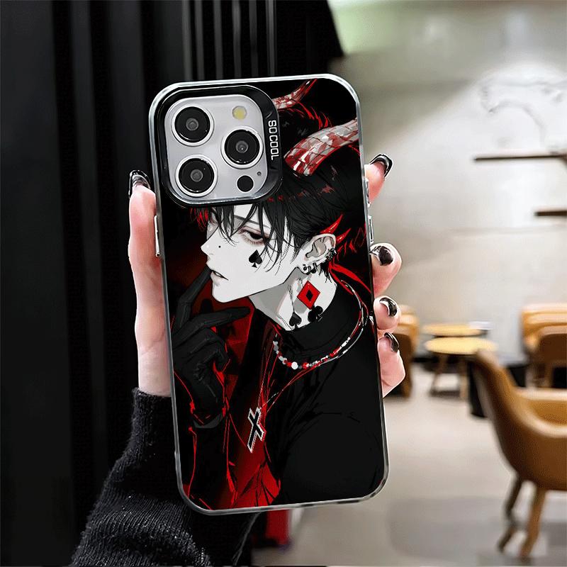 Funda de Teléfono Suave Estilo Anime Chico Malo Diablo para iPhone 15 16 17 Pro Max 17Air 16E 14 Plus 13 12 Mini Cubierta Trasera a Prueba de Golpes