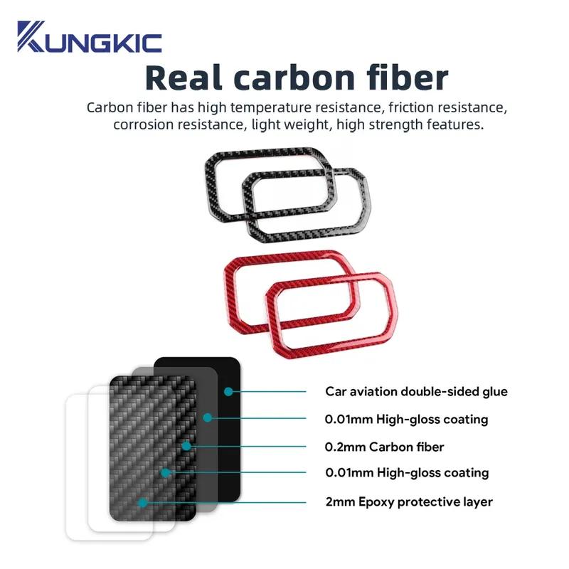 Real Soft Carbon Fiber Car Door Inner Handle Frame Trim Sticker For Suzuki Jimny JB64 JB74 2019 2020 2021 2022 2023 2024 2025.