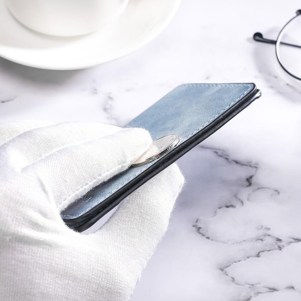 Card Bag Male Ultra-thin Mini Small Wallet Multifunctional Driver's License Leather Case Multi-card Position Anti-degaussing