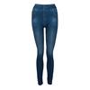 Women Denim Pants Pocket Slim Leggings Fitness Plus Size Leggins Length Jeans