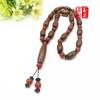 Antique Tibetan Dzi Eye Agate Ruyi Pendant Ethnic Necklace Jade Sweater Chain