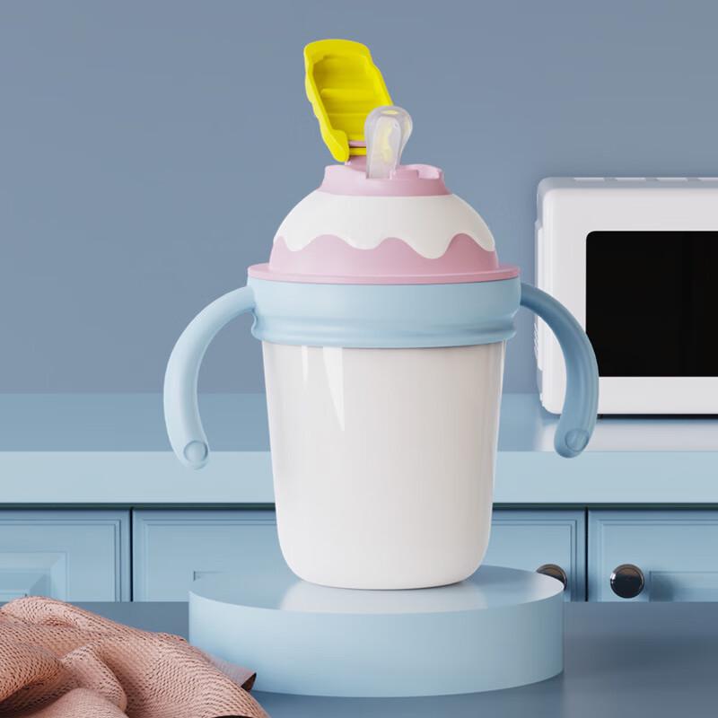 Jiayi Baby Kubek termiczny dla dzieci 300 ml ze stali nierdzewnej 316 z rurką