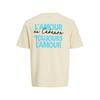 Tee shirt L'amour au cabanon toujours l'amour antique white Homme JACK & JONES