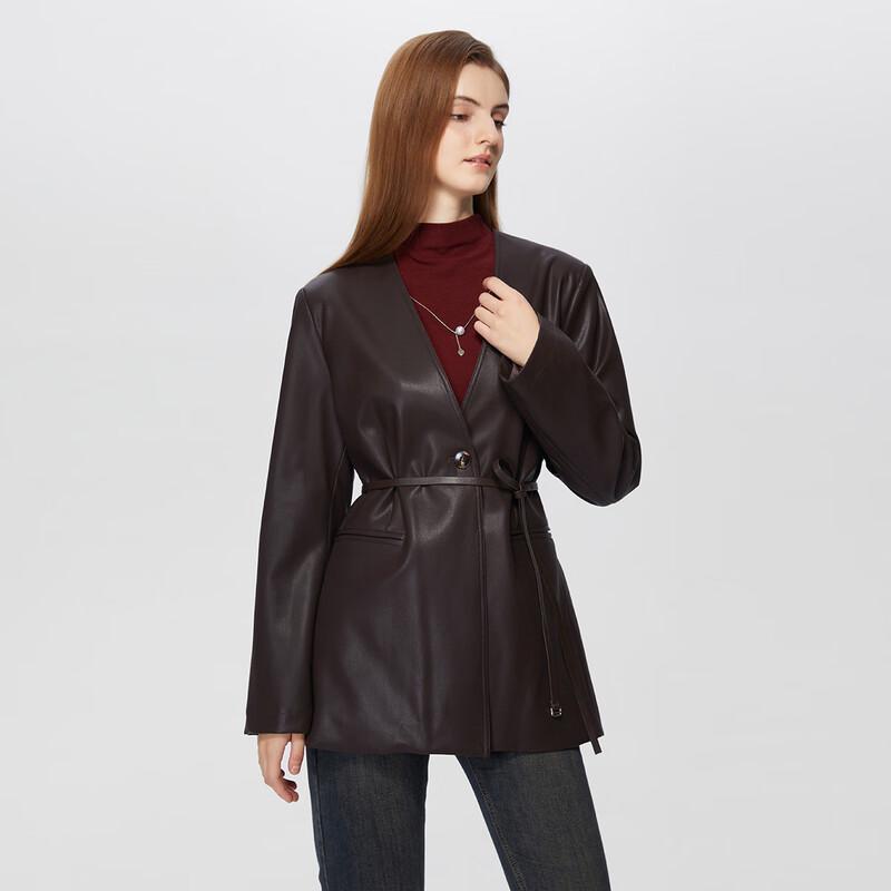 

Куртка Ta Tu Premium с V-образным вырезом из искусственной кожи с длинными рукавами L