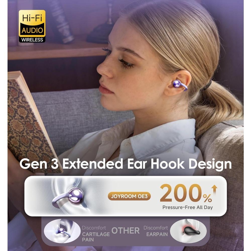 1PACK ear clip type earplug wireless Bluetooth headset IPX5 waterproof grade, suitable for sports running and comfortable lightweight small headset