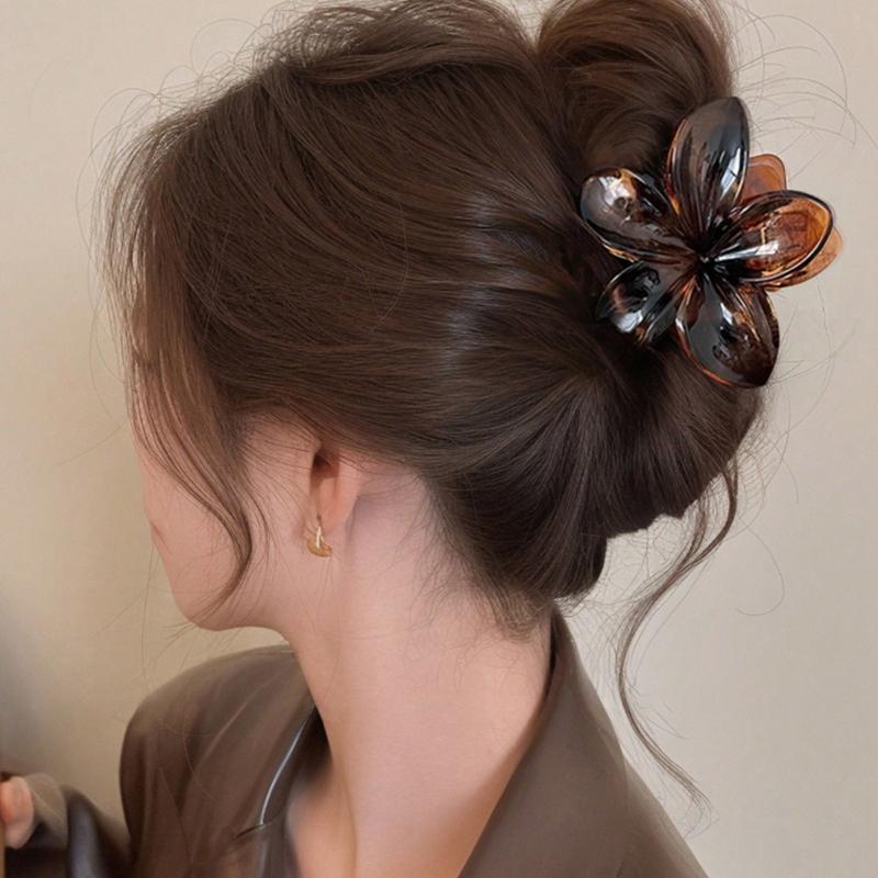 Women's Style Oversized 8cm/3.15" Jelly Color Plastic Hair Clips In Green, Brown, Amber, Fashion Elegant Minimalistic Simple