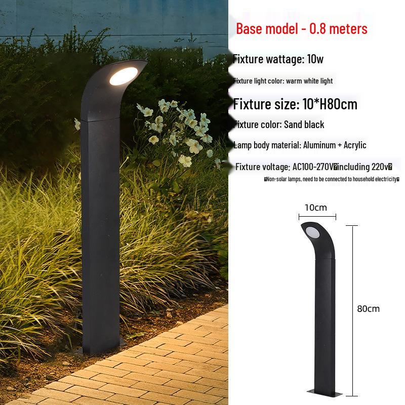 Outdoor Waterproof Solar Aluminum Lawn Lights for Gardens, Parks, and Courtyards