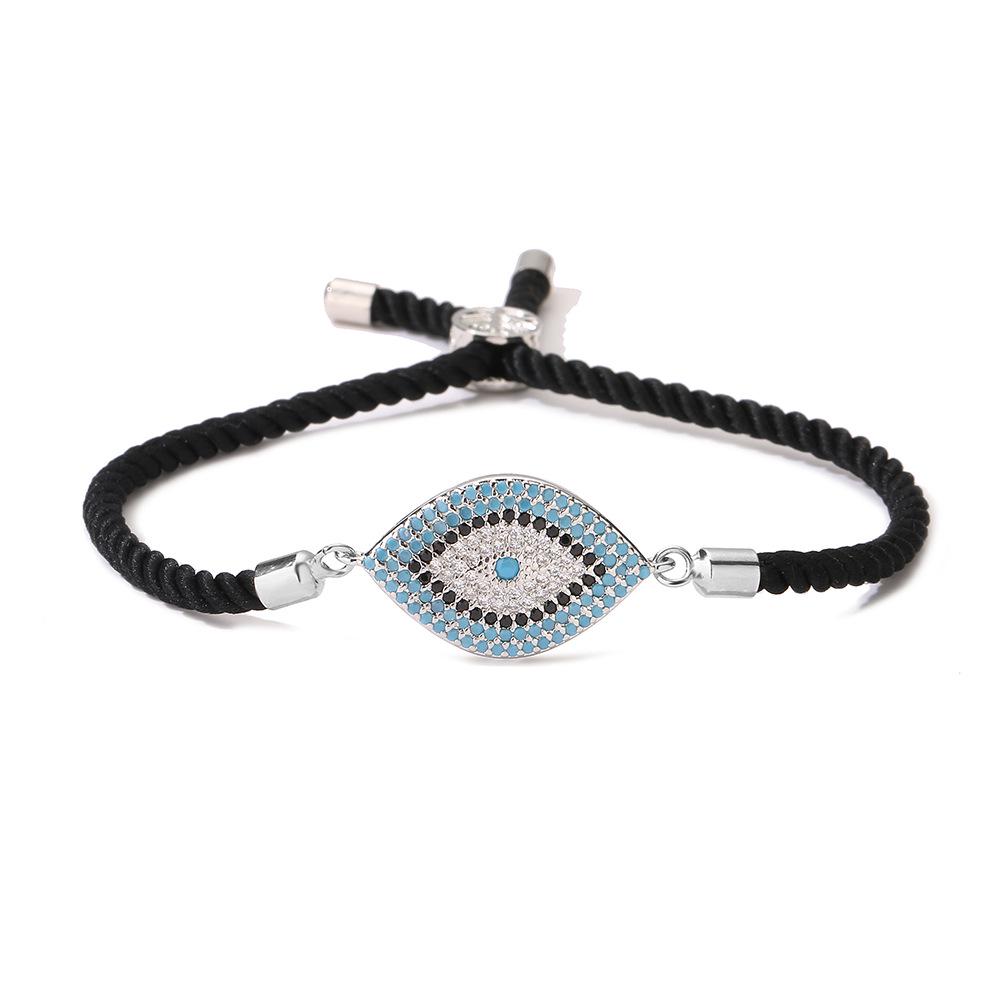 Pozłacana bransoletka z cyrkoniami i okiem proroka dla kobiet - Unikalna biżuteria w stylu INS