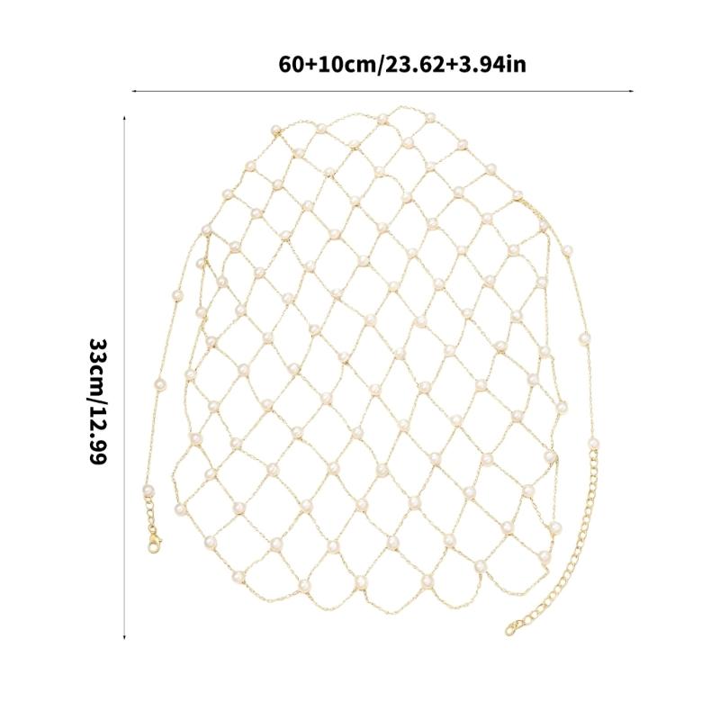 Stylish Alloy Pearls Drop Hair Chain For Everyday Wear Comfortable Secure Fit Formal Casual Occasions