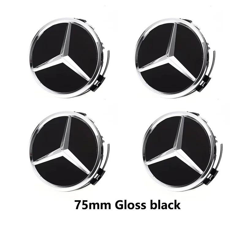 4ks 75mm Středové krytky kol pro auto Ráfky Krytky nábojů Pro Mercedes Benz W204 205 A B C E S CLA CLK ML GLK GLA GLB GLC CLAS Příslušenství