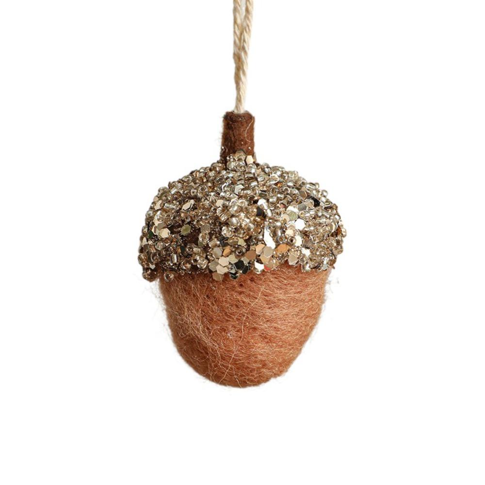 3pcs Cute Acorn Balls Multifunction Xmas Tree Pendant Crafts Wool Felt  Window
