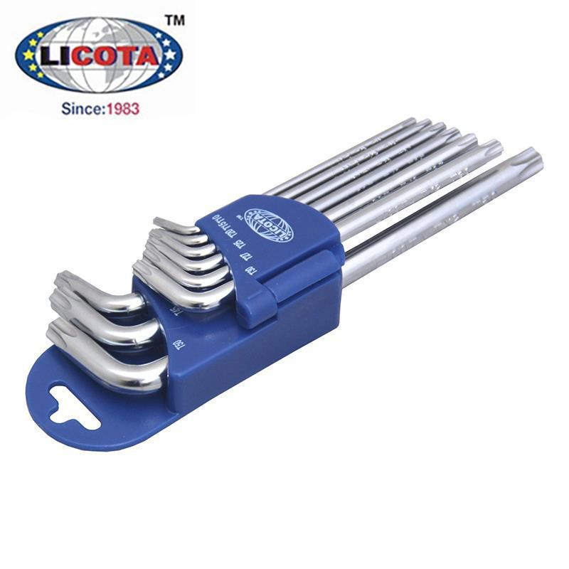 LICOTA 9-Piece Short/Long Flower & Star Hex Socket Wrench Set