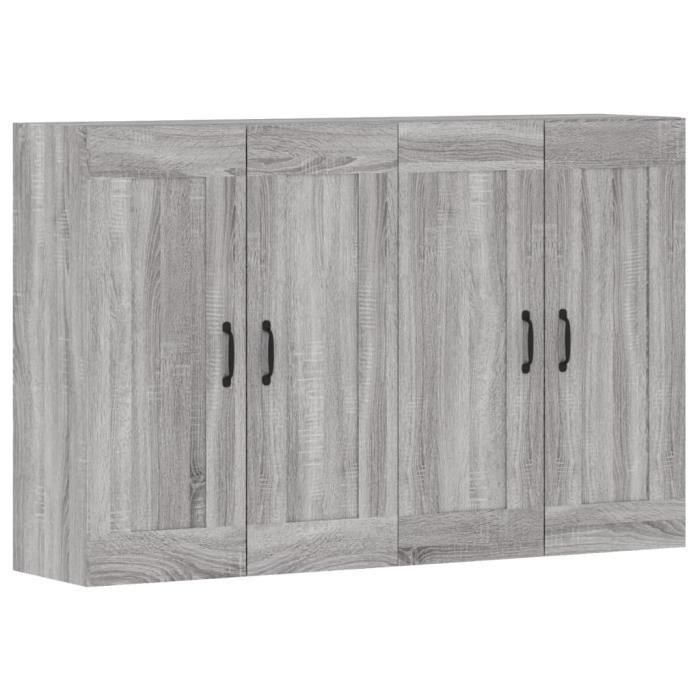 VidaXL Wall Cabinets 2 Pcs Sonoma Grey Engineered Wood 3197991