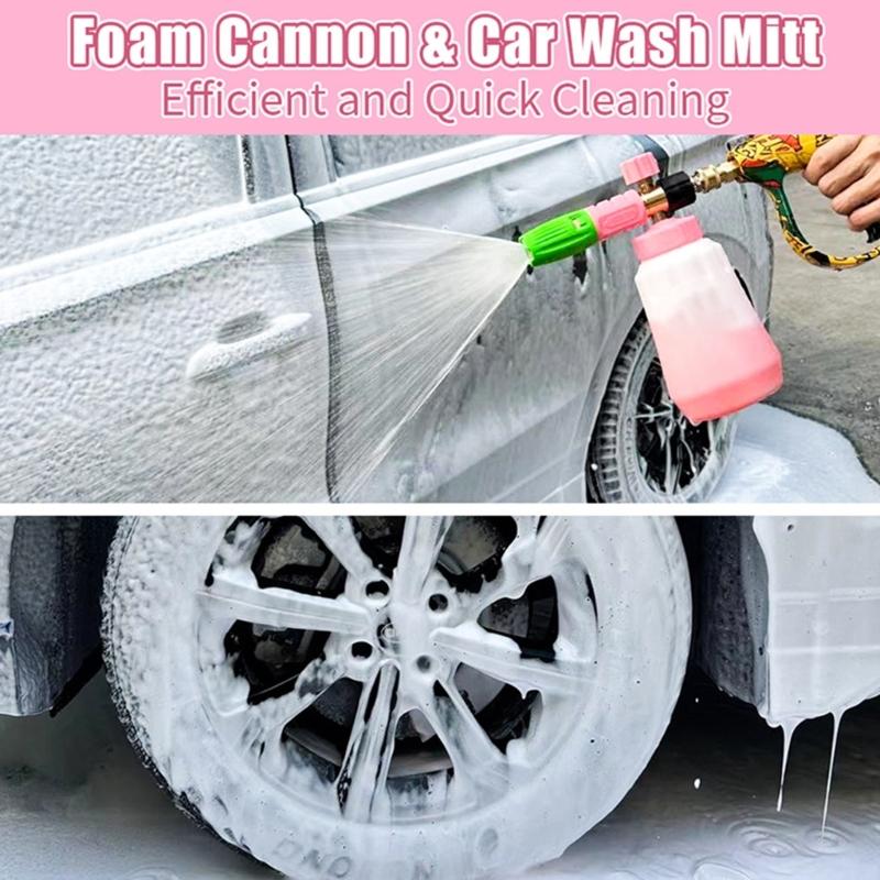 Soap Dispenser Wide Mouth Foam Cannons for Pressure Washer Thick Snow Foam Lances for Car Washing 1/4In Quick Connector