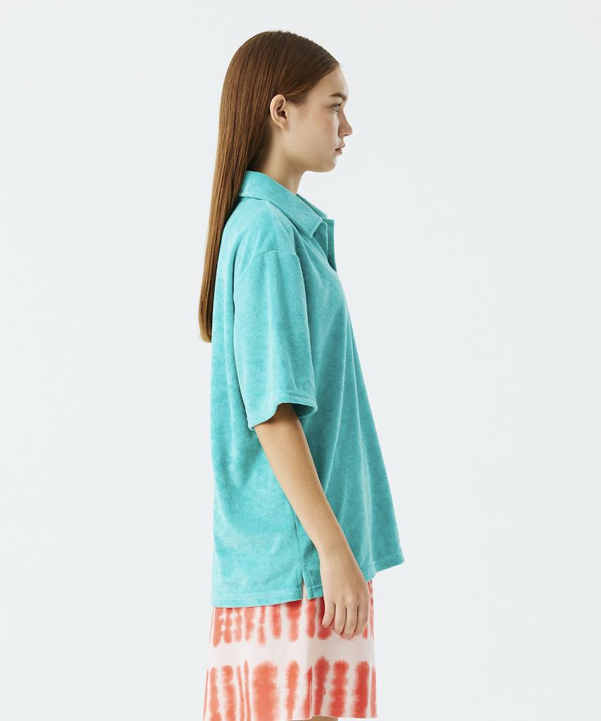 ZAKOPANE Happy Terry Polo Shirt_Ice Mint