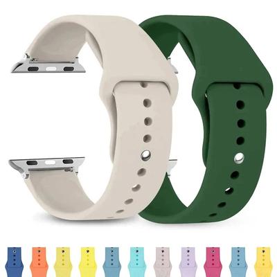 Silicone Band For Apple Watch Strap 44mm 45mm 40mm 41mm 42-38mm 45 Mm Sport Bracelet Iwatch Series 8 7 6 5 4 3 SE 9 Ultra 2 49mm