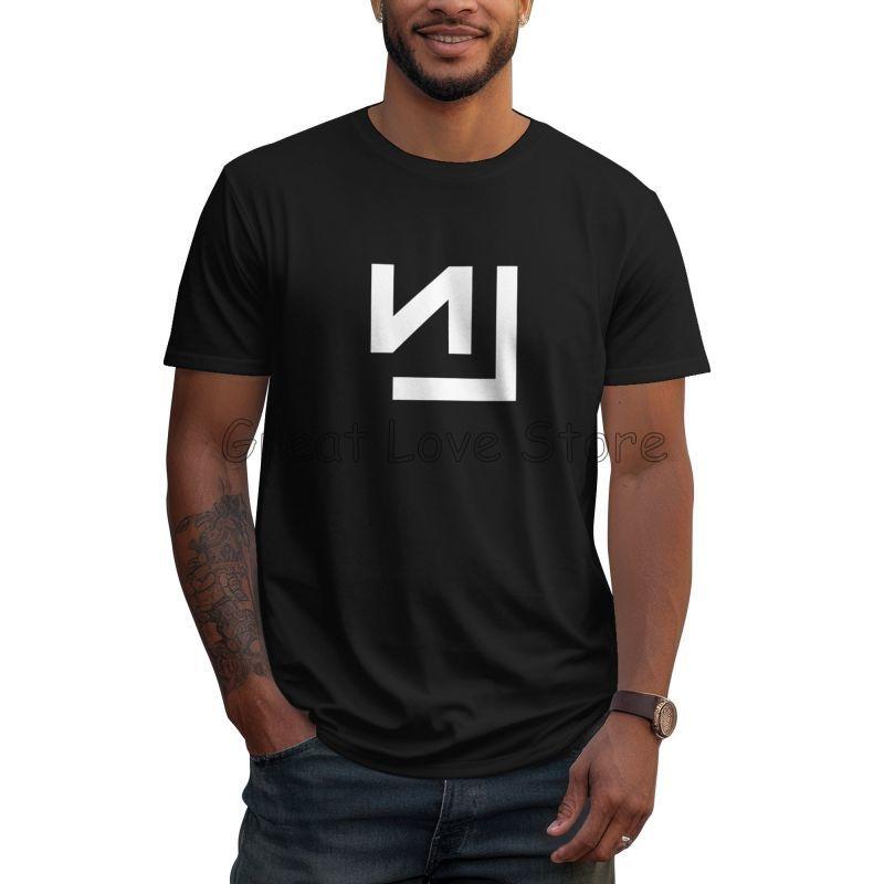 Novelty Nine Inch Nails NIN TShirts Men Crew Neck T Shirt Short Sleeve Tee Shirt Summer Cotton Clothing Harajuku Streetwear