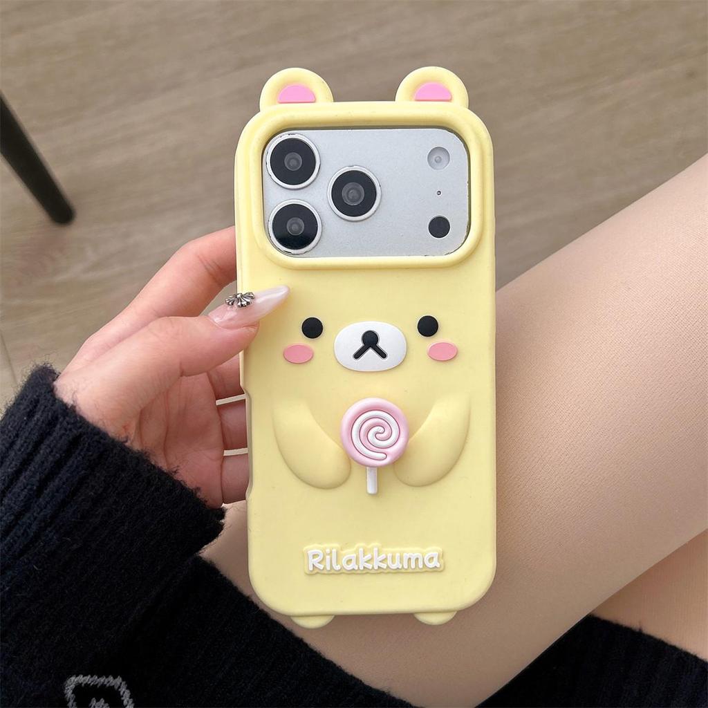 Rilakkuma Cartoon Swirl Lollipop iPhone 14/13 PRO/MAX Case