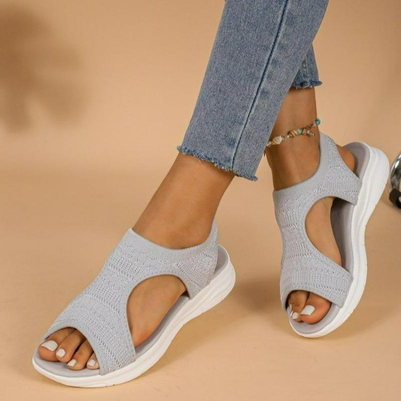 Fashion Women Summer Shoes  Open Toe Wedge Sandals Ladies New Mesh Fish Platform Sandals Women Lightweight Outdoor Casual Shoes Women